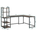 Tribesigns 79" Reversible LShaped Desk, Industrial Large Corner Desk
