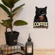 thumbnail image 5 of Letrero de hojalata de gato negro, letreros de hojalata vintage de gato negro y café, póster retro divertido de metal con gato negro, letrero de hojalata vintage divertido, 5 of 7