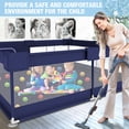 thumbnail image 6 of Babyeap Baby Playpen With Mat,50"x50"Play Pen for Babies and Toddlers,Play Yard With Gate for Indoor Outdoor,Navy Blue, 6 of 7