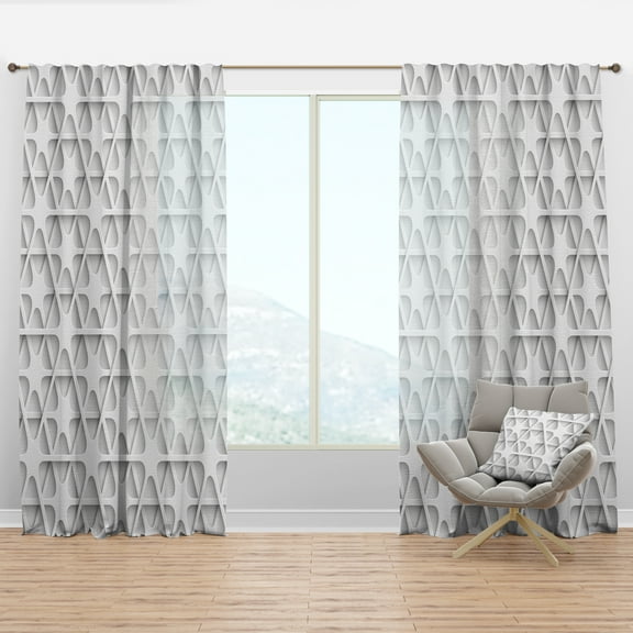 Designart 'Scandinavian Pattern XVI' Scandinavian Curtain Panel