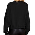 thumbnail image 5 of Gibobby Sudadera oversize mujer Sudadera de Forro Polar Suave con Cuello Redondo Sudadera para Mujer(Negro,CH), 5 of 5