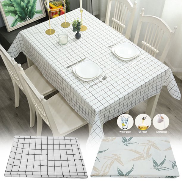 HOTBEST Wipe Clean PVC Table Cover Waterproof Tablecloth Wipeable