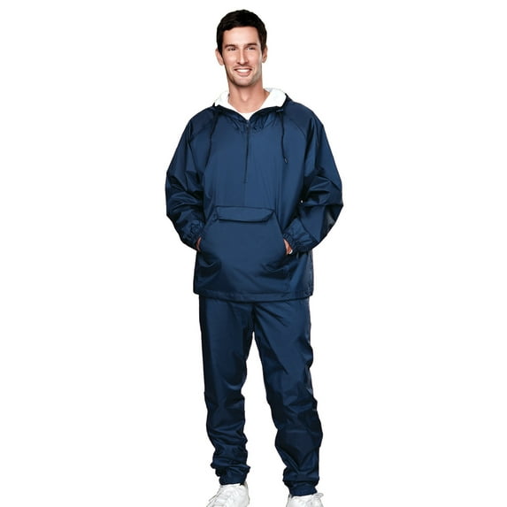 Tri-Mountain Alumni 3000 anorak hooded jacket, 6X-Large, Navy