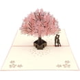 thumbnail image 1 of 3D Stereo Card Popup Greeting Card Wedding Cards with Cherry Blossom Envelope, 1 of 5