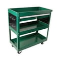 thumbnail image 6 of Utility Rolling Tool Cart with 1 Drawer and 3 Trays, Heavy Duty Metal Garage Organizer with Wheels, Hooks and Locking System, Tool Storage Cabinet Cart for Garage, Warehouse & Repair Shop, Green, 6 of 9