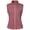 Blush, variant on Women Full Zip Stand Collar Windproof Athletic Vest Sleeveless Running Golf Jacket with Storage Pocket Orange Red XL