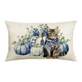 thumbnail image 2 of Funda de almohada de nailon y elastano, decoración navideña, 50 x 30 cm, ideal para el Día de Acción de Gracias, sofá, dormitorio, Halloween, otoño, decoración del hogar, adornos navideños., 2 of 6