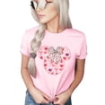 thumbnail image 2 of Minnie Valentine's Red Hearts Big Bow Shirt, Valentine Shirt Unisex Short Sleeve Shirt ( XX-Large, Light Pink), 2 of 5