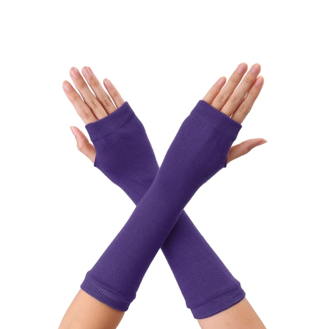 Unique Bargains Chauffe-Bras Extensibles Classiques Unisexes, Sans Doigts,