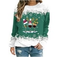 thumbnail image 2 of WXLWZYWL Merry Christmas Womens Sweatshirt Xmas Long Sleeve Round Neck Funny Shirts Christmas Lights Trees Pullover Tops, 2 of 4
