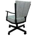 thumbnail image 2 of Montana Swivel Dining Caster Chair - Watusi Aqua Fabric - Black Metal, 2 of 3