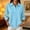 Sky Blue, variant on Polo Shirts For Women 3/4 Sleeve Collared Golf Shirts Fall Fashion 3 Button Lapel Breathable Work Blouses Casual Office Tops Dressy Business Casual Office Shirt
