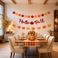 thumbnail image 4 of Harvest Festival Felt Banner 3 Pack Maple Leaf Pumpkin Fall Garland Decor, 4 of 7