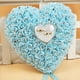 thumbnail image 3 of Cojín romántico para bodas, con forma de corazón, decoración duradera con cinta y perlas. Azul claro, 3 of 6