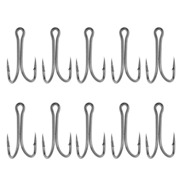 10 Pieces High Carbon Steel Double Hooks Strong Dual Fishing Hooks Fish Hook  28# 
