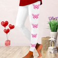 thumbnail image 2 of Arlun Cancer Awareness Leggings for Women Pink Ribbon Graphic Printed Leggings High Waisted Tight Yoga Pants Casual Stretchy Athletic Tights White4 XXL, 2 of 5