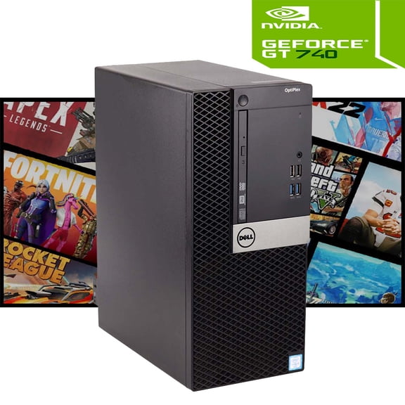 Restored Gaming Dell 5040 Desktop Tower Computer PC, Intel Core i56th Gen. Processor 8GB Ram, 1TB HDD, Nvidia GT 740, USB WiFi Adapter, Windows 10 Pro (Refurbished)