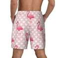 thumbnail image 4 of Fotbe Cute Flamingo with Heart Men’s Swim Trunks Quick Dry Swim Shorts Board Shorts with Mesh Lining-Medium, 4 of 9
