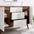 thumbnail image 4 of Modway Transmit 47" Modern Wood Single Sink Bathroom Vanity in Walnut/White, 4 of 11