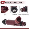 thumbnail image 3 of 1 Pc Inyector de combustible para Mazda Miata 1.8 2000-2001 Boquilla de combustible No.195500-3310/BP4W-13-250 Rojo Vino, 3 of 7