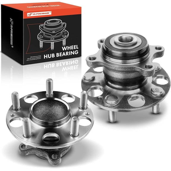 A-Premium 2 x Rear Wheel Bearing and Hub Assembly with 5-Lug Compatible with Honda Civic 2006-2011 & Acura CSX 2006-2011