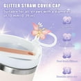 thumbnail image 2 of Stanley Straw Cover, 6PCS Glitter Straw Cover Cap for Stanley Cup, Reusable Straw Toppers Cute Funny Stanley Cup Accessories Compatible with 10mm Straw, 2 of 7