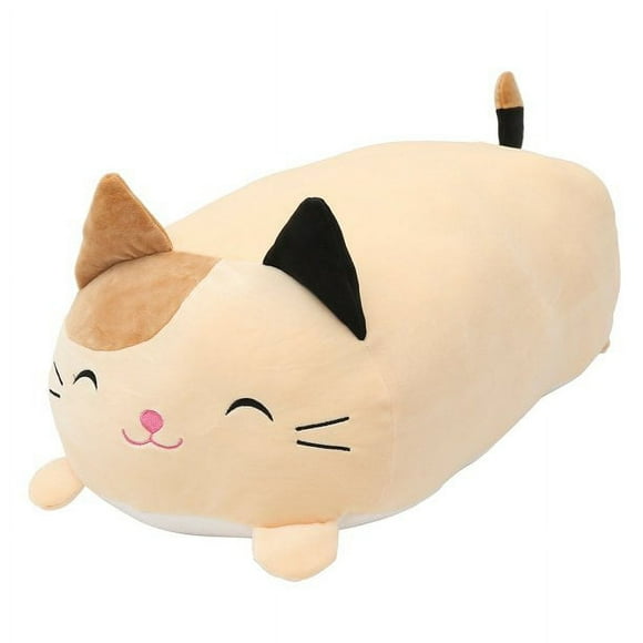 25IN Belle Peluche Chat Doux Moelleux Mignon Animal Dessin Animé Coussin Coussin Noël Jouet Meilleur Cadeau pour les Enfants Adultes