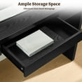 thumbnail image 6 of SICOTAS 47.4 inch Computer Desk with Drawer, Wood Writing Desk Set of 2, Small Study Table for Home Office in Black, 6 of 9
