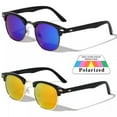 thumbnail image 2 of Retro Vintage Polarized Sunglasses Mens Mirror Lens Half Metal Frame Sunglasses, 2 of 4