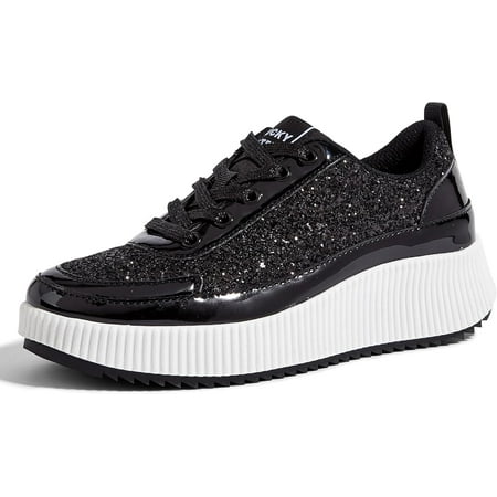 

Omagie Women s Platform Sneakers Rhinestone Fashion Chunky Casual Sparkly Retro Braided Walking Shoes