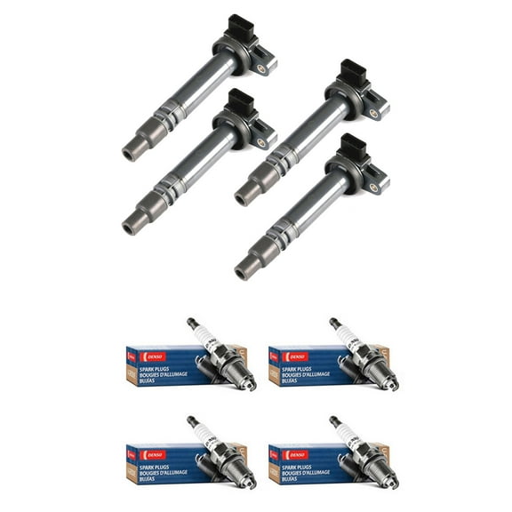 Set of 4 ISA Ignition Coils & 4 Denso Spark Plugs Compatible with 1999-2004 Toyota Tacoma Replacement for UF323