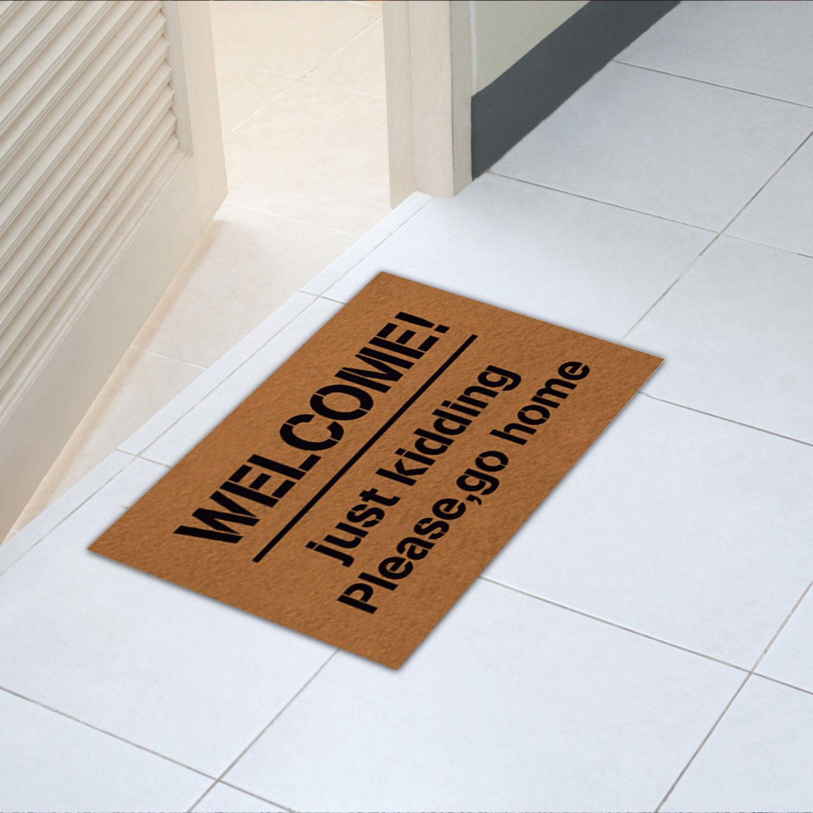 Letter Printed Notice Home Entrance Floor Rug Non-slip Doormat Carpet Door Mat