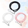 thumbnail image 3 of 3PCS Artificial Pearl String Beads Rope Stylish Threading Pearls Chain Delicate Manual String Beads Rope Creative DIY Clothes Accessories Phone Lanyard, 3 of 9