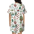 thumbnail image 3 of Lsque Frog and Forest Plants Women's Short-Sleeved Pajama Set - 2 Piece Soft and Lightweight Sleepwear Set-3X-Large, 3 of 9