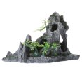 thumbnail image 1 of Decoración de pecera grande, decoración de acuario, casa en el árbol, vista a la montaña, puente, decoración de pecera, 1 of 5