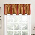 Traditions By Waverly Stripe Ensemble Scalloped Window Curtain Valance