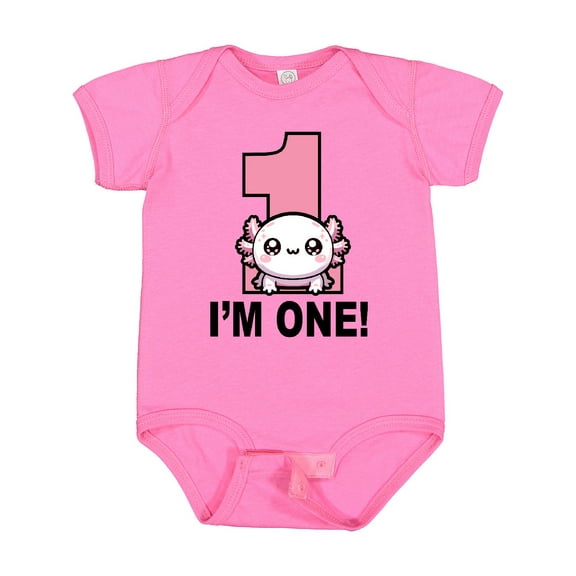Inktastic 1st Birthday Axolotl One Year Old Girl Girls Baby Bodysuit