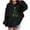 Black, variant on Lorytime Kids Hooded Sweatshirt for Girl Boys Christmas Tree Sweatshirt Long Sleeve Tops Drop Shoulder Festive Pullover