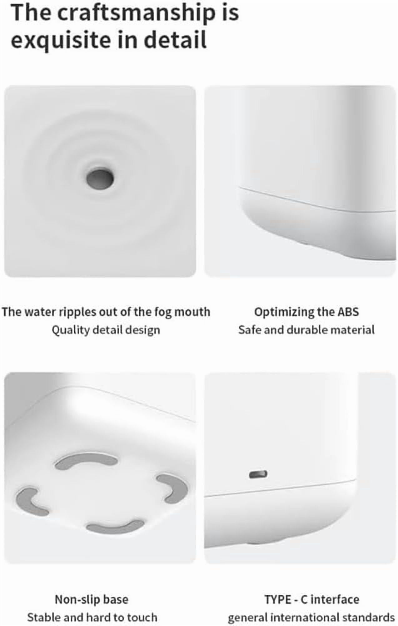 Anti-Gravity Levitating Water Drop Humidifier | Mushroom-Shaped Quiet Cool Mist Fogger, Countercurrent Rain Fountain for Bedroom Fatigue Relief（White 1 PCS）