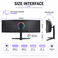 thumbnail image 2 of Gawfolk 49-Inch Curved Ultrawide Gaming Monitor, DQHD 5120x1440, 120Hz, Built-in Speakers, 2 of 9