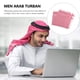 thumbnail image 4 of Hombres Turbano árabe Dubai Pélice Medio Oriente Shemagh Head Buff Muslim Headwear, 4 of 5