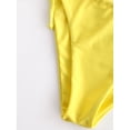 thumbnail image 6 of ZAFUL for Women's Swimwear Ruffle Strapless Tie Side Bikini Swimwear Yellow M, 6 of 7