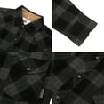 thumbnail image 3 of COEVALS CLUB Mens Flannel Long Sleeve Shirts Corduroy Lined Snap Button Up Cotton Western Solid Shirts (Gray Black/M 19#), 3 of 4
