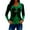 Green, variant on Womens Tops Long Sleeve T Shirts Sparkling Sequin Panel Solid Color Two Piece Layered Casual Top Casual Blouses