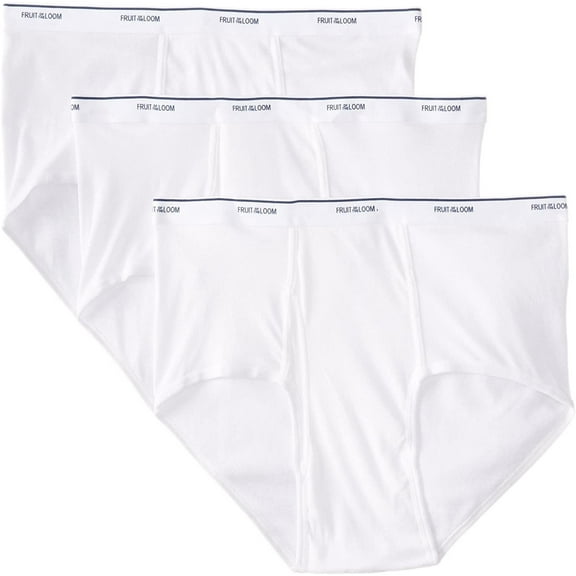 Fruit Of The Loom Big Men's 100% Cotton Classic White Briefs, Value Pack