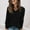 Black, variant on Long Sleeve Shirts for Women V Neck Casual Fall Tops Loose Fit Lightweight Sweaters Tunic Fashion 2025 Clothes