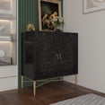 thumbnail image 5 of Mondawe Black Accent Cabinet, Storage Cabinet with Doors and Shelves, Modern Buffet Sideboard Furniture for Entryway Hallway Living Room, 5 of 9