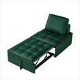 thumbnail image 3 of Umbreco Convertible Sleeping Sofa Bed,Velvet Single Seater Couch,2 in 1 Sofa Bed with Removable Back for Apartment Living Room,67"x32"x25.5",Green, 3 of 8