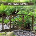 thumbnail image 3 of Outsunny 3.3FT Metal Arch Zen Garden Bridge with Safety Siderails, Decorative Footbridge, Delicate Floral Scrollwork for Stream, Fish Pond, Brown, 3 of 9