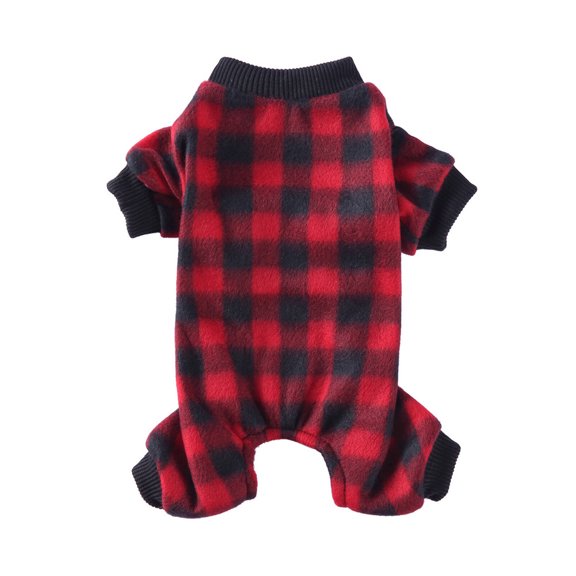 GASTROPOD Dog Clothes,Autumn Pajamas Dog Jacket,Fleece Material Dog Accessories,Red,S